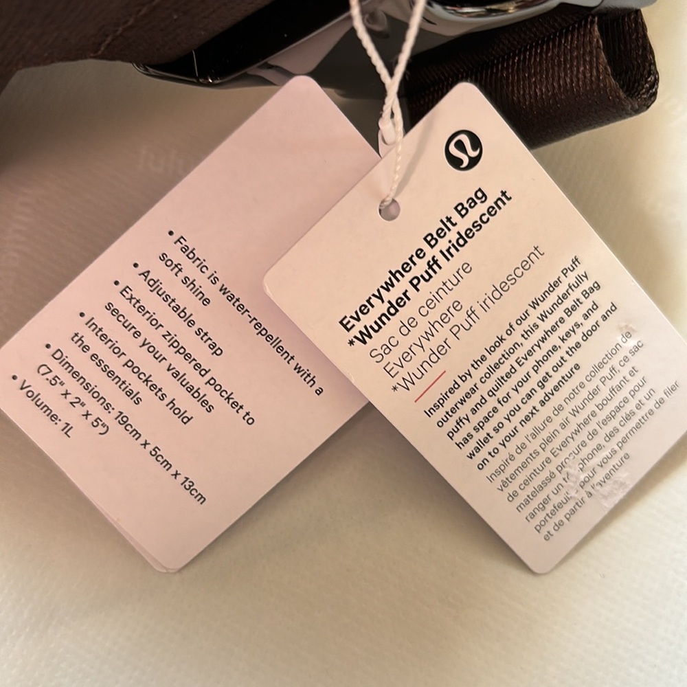 Lululemon EVERYWHERE BELT BAG WUNDERPUFF IRIDESCENT IN HEATHERED ESPRESS… - Picture 7 of 8
